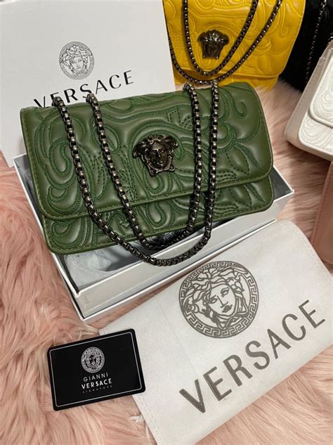 gianni versace vintage bag|Versace handbags with big zipper.